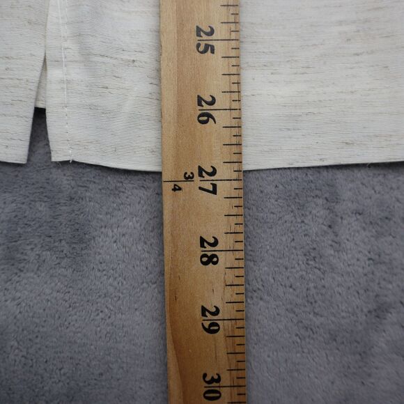 Tofy Skirt Womens 10 Ivory Lined Back Slit Midi Straight Pencil Casual - Picture 6 of 16